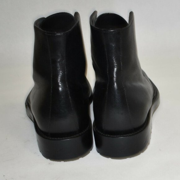 New! Saint Laurent Army Laced Plain Toe Boot Black Leather Size 43 EU 10 US - Picture 8 of 11
